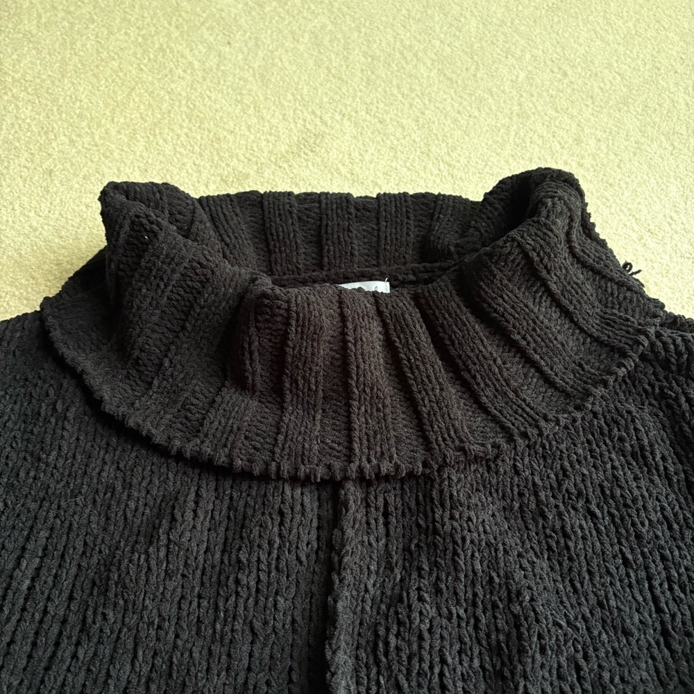 White Birch Charcoal Cowl Neck Sweater - Picture 5 of 7